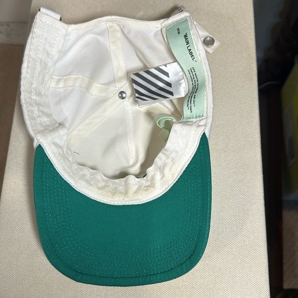Off-White Green and White Hat with Embroidered “Woman” Logo main image 4